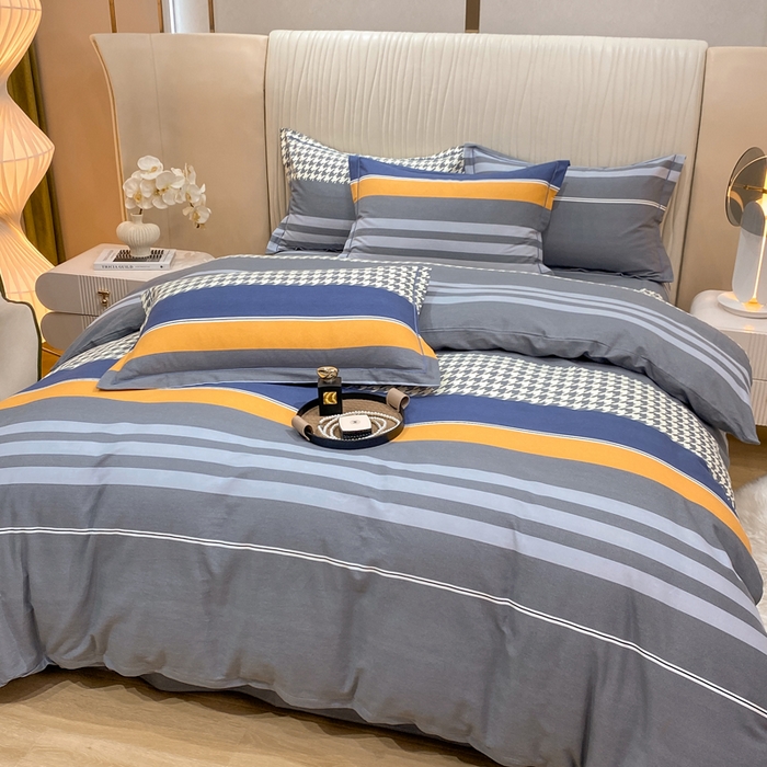 91家纺网 家纺一手货源 找家纺 红日子纺织品 2025新款100%全棉纯棉磨毛四件套 都市节拍