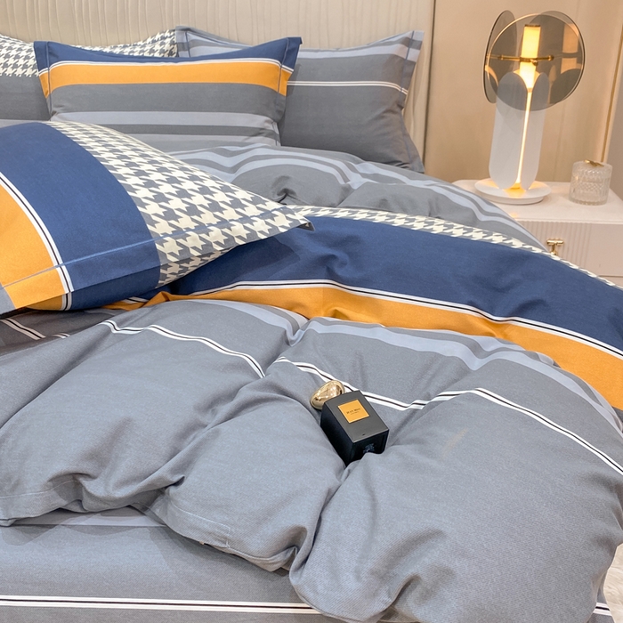 91家纺网 家纺一手货源 找家纺 红日子纺织品 2025新款100%全棉纯棉磨毛四件套 都市节拍