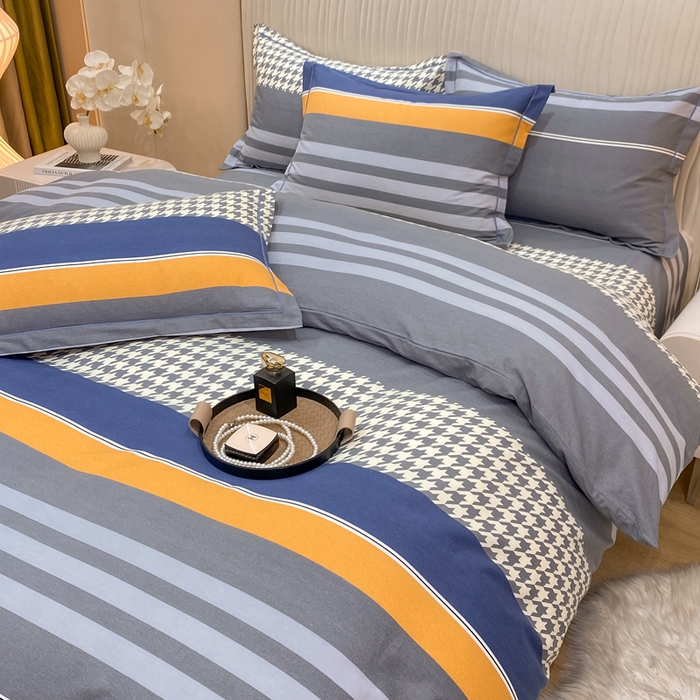 91家纺网 家纺一手货源 找家纺 红日子纺织品 2025新款100%全棉纯棉磨毛四件套 都市节拍