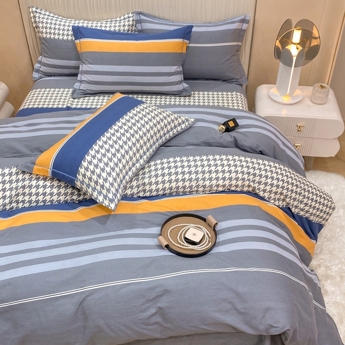 91家纺网 家纺一手货源 找家纺 红日子纺织品 2025新款100%全棉纯棉磨毛四件套 都市节拍