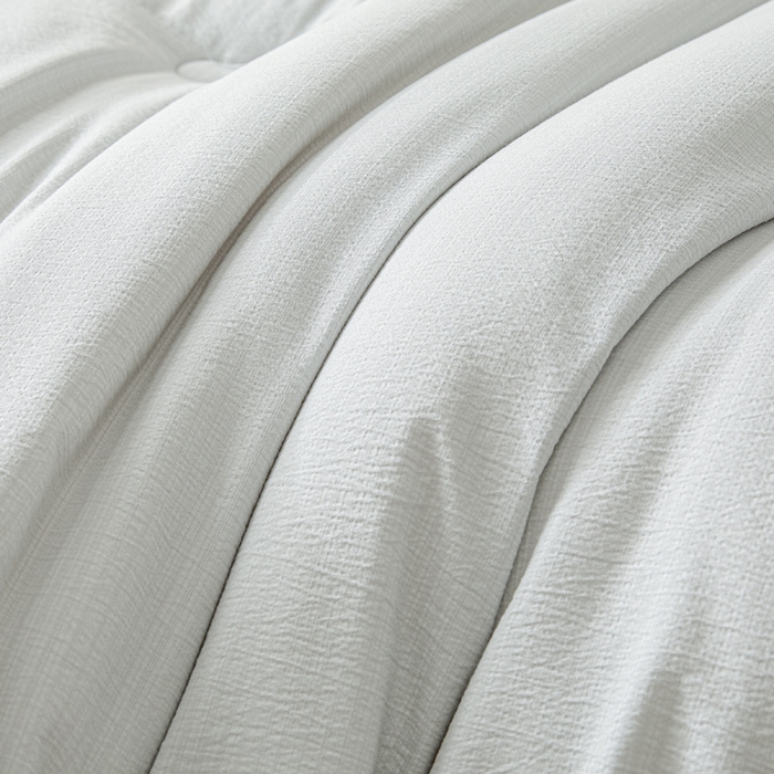 91家纺网 家纺一手货源 找家纺 秋泽  2025新款皱皱纱大豆被冬被春秋被夏被子被芯 浅灰