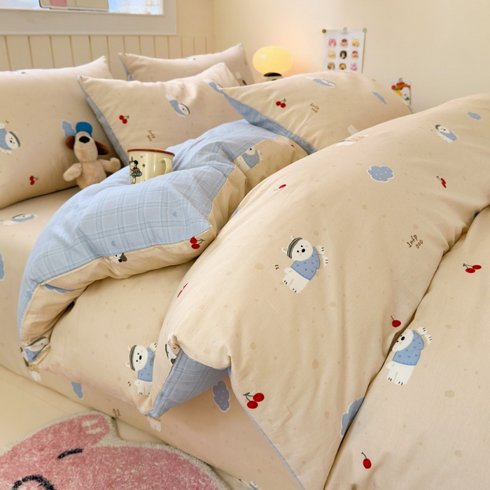 91家纺网 家纺一手货源 找家纺 （总）典曼家纺 2025新款40支学生季卡通印花四件套