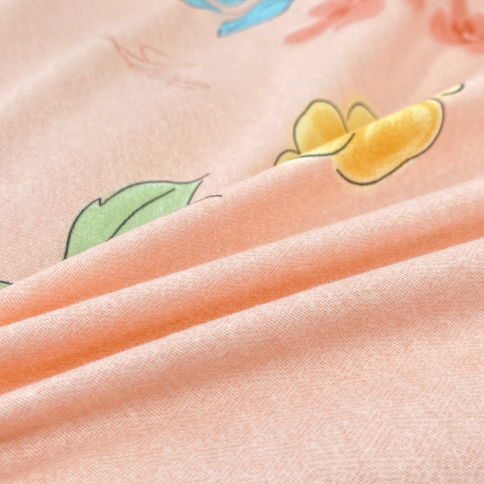 91家纺网 家纺一手货源 找家纺 红日子纺织品 2025新款100%全棉纯棉磨毛四件套 芬妮