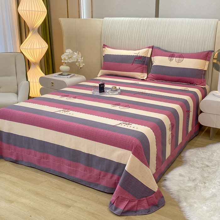 91家纺网 家纺一手货源 找家纺 红日子纺织品 2025新款100%全棉纯棉磨毛四件套 路易