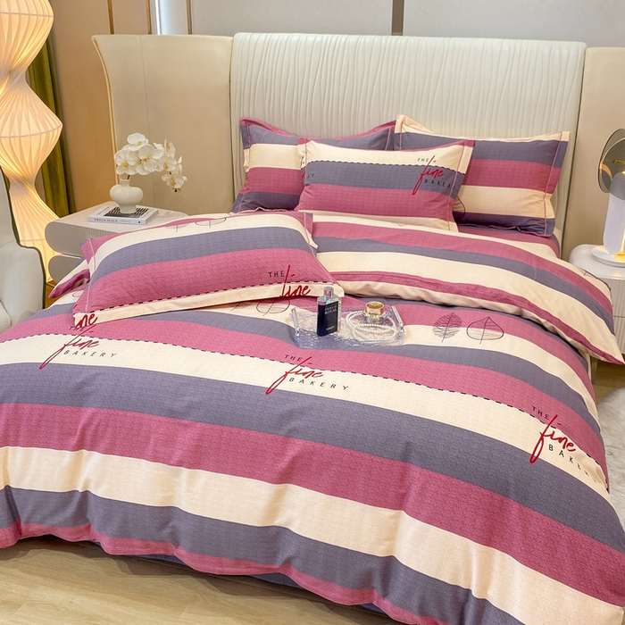 91家纺网 家纺一手货源 找家纺 红日子纺织品 2025新款100%全棉纯棉磨毛四件套 路易