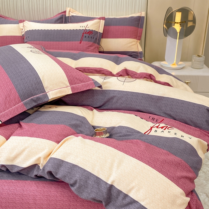 91家纺网 家纺一手货源 找家纺 红日子纺织品 2025新款100%全棉纯棉磨毛四件套 路易