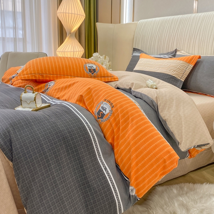 91家纺网 家纺一手货源 找家纺 红日子纺织品 2025新款100%全棉纯棉磨毛四件套 罗马时光