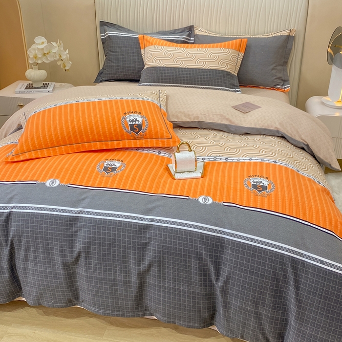 91家纺网 家纺一手货源 找家纺 红日子纺织品 2025新款100%全棉纯棉磨毛四件套 罗马时光