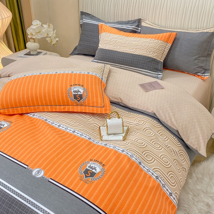 91家纺网 家纺一手货源 找家纺 红日子纺织品 2025新款100%全棉纯棉磨毛四件套 罗马时光