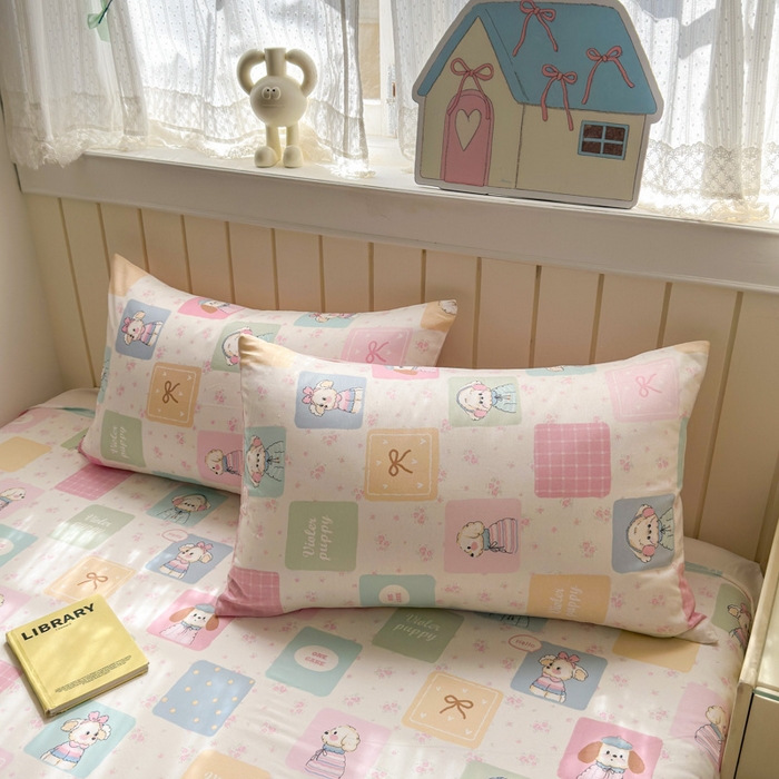 91家纺网 家纺一手货源 找家纺 典曼家纺 2025新款40支学生季卡通印花四件套 开心屋