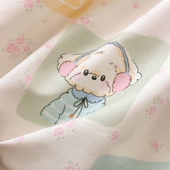 91家纺网 家纺一手货源 找家纺 典曼家纺 2025新款40支学生季卡通印花四件套 开心屋