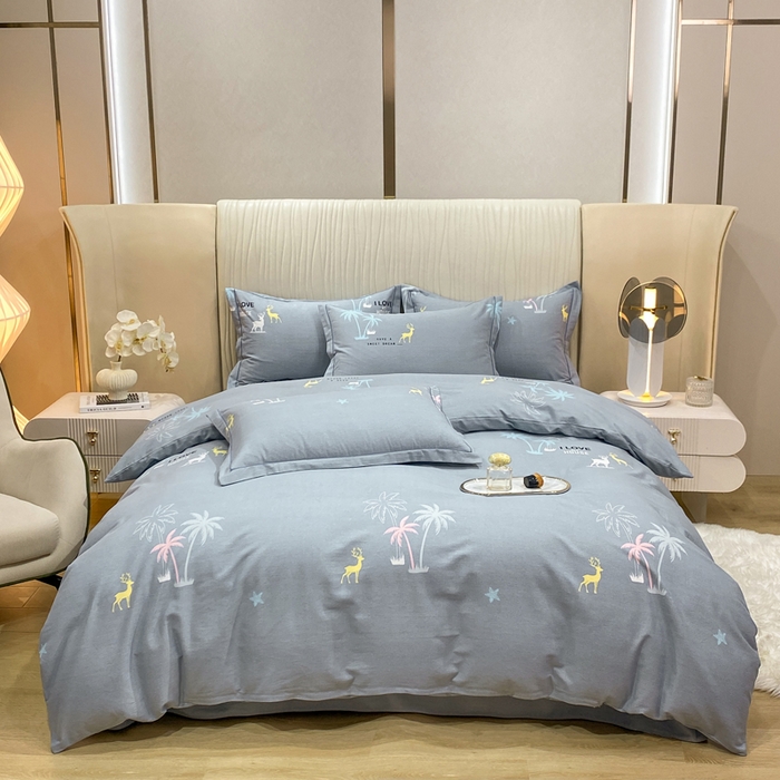 91家纺网 家纺一手货源 找家纺 红日子纺织品 2025新款100%全棉纯棉磨毛四件套 梦幻奇遇