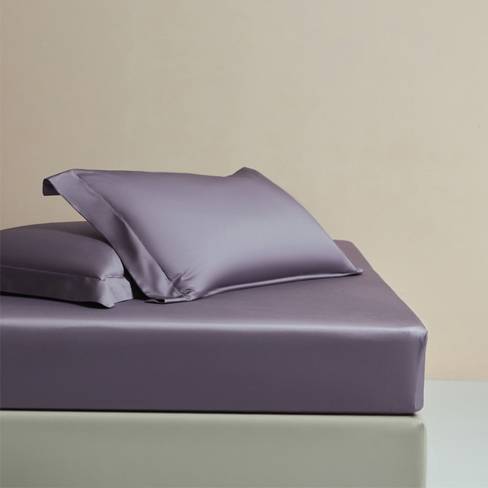 91家纺网 家纺一手货源 找家纺 柔觉家纺 柔系列A类100支单品床笠 蔷薇紫