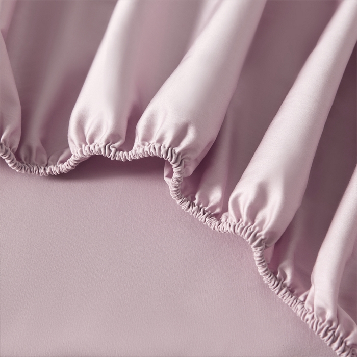 91家纺网 家纺一手货源 找家纺 柔觉家纺 柔系列A类100支单品床笠 樱桃粉