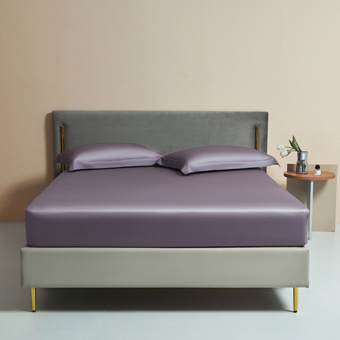 91家纺网 家纺一手货源 找家纺 柔觉家纺 柔系列A类100支单品床笠 蔷薇紫