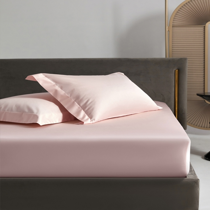 柔觉家纺 柔系列A类100支单品床笠 浅粉色