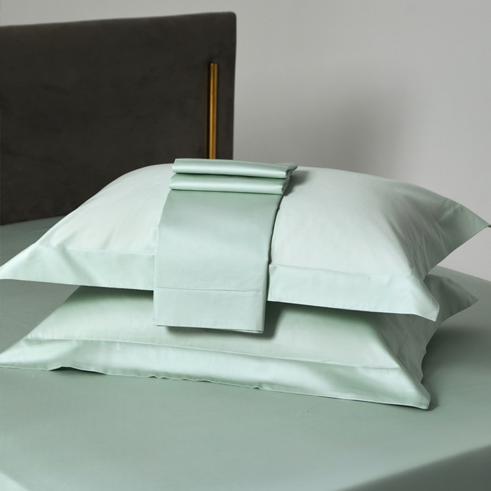 91家纺网 家纺一手货源 找家纺 柔觉家纺 柔系列A类100支单品床笠 嫰果绿