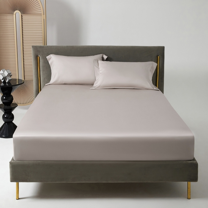 91家纺网 家纺一手货源 找家纺 柔觉家纺 柔系列A类100支单品床笠 卡布其