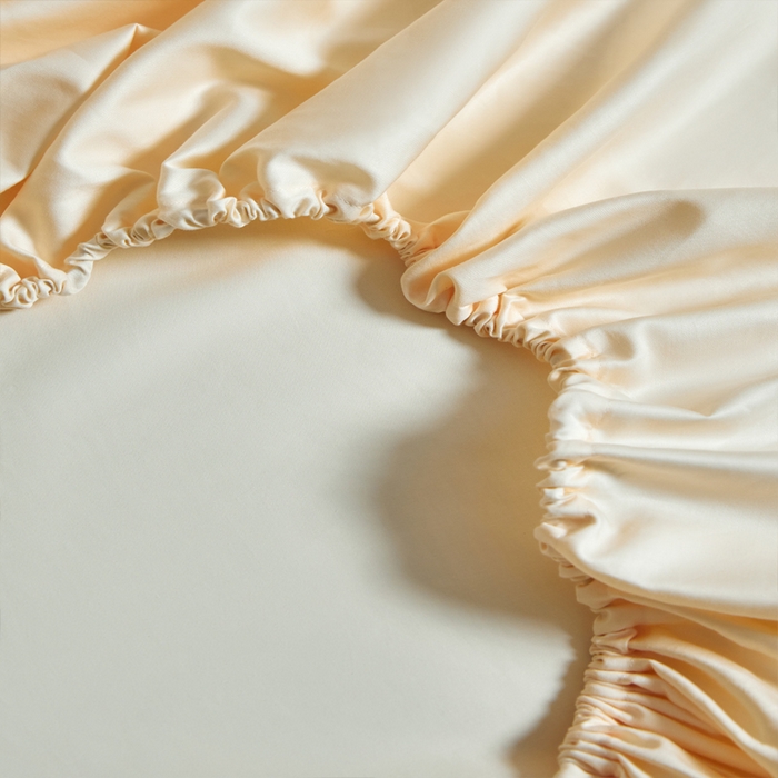 91家纺网 家纺一手货源 找家纺 柔觉家纺 柔系列A类100支单品床笠 香草色