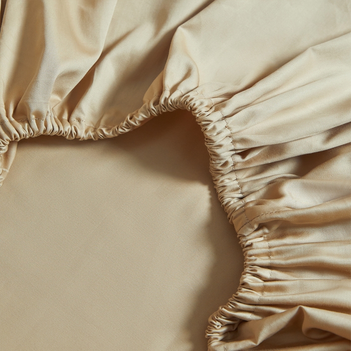 91家纺网 家纺一手货源 找家纺 柔觉家纺 柔系列A类100支单品床笠 香槟金