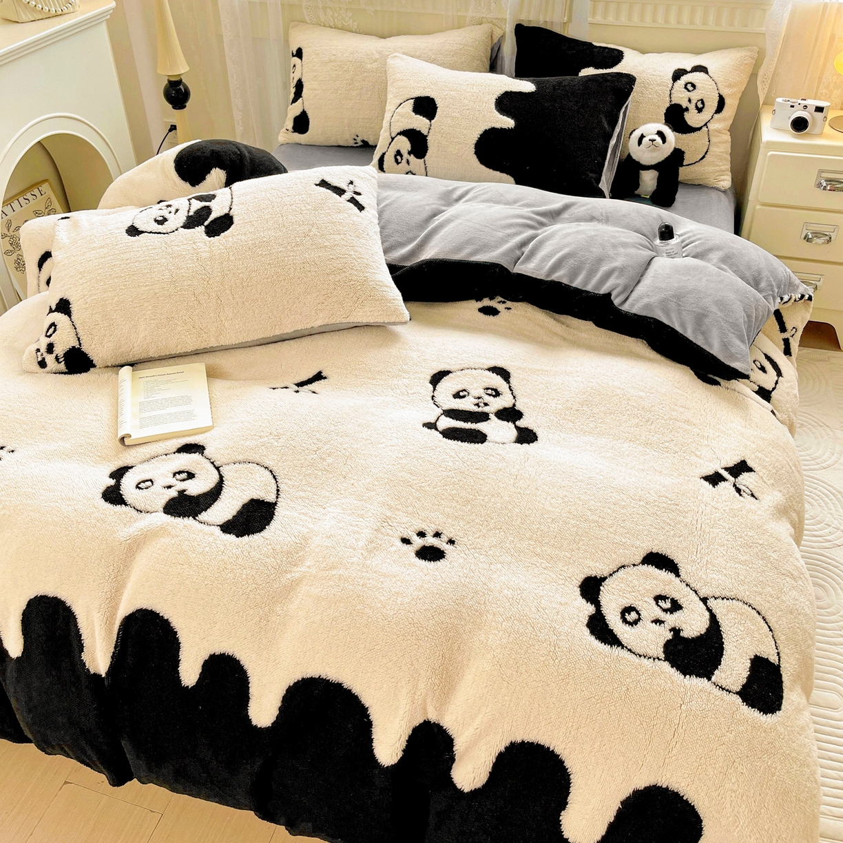 91家纺网 家纺一手货源 找家纺 （总）梦之岛 2025新款高克重阳离子大提花印花牛奶绒四件套