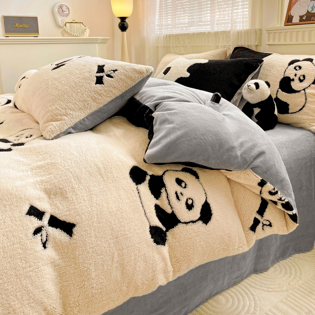 91家纺网 家纺一手货源 找家纺 （总）梦之岛 2025新款高克重阳离子大提花印花牛奶绒四件套