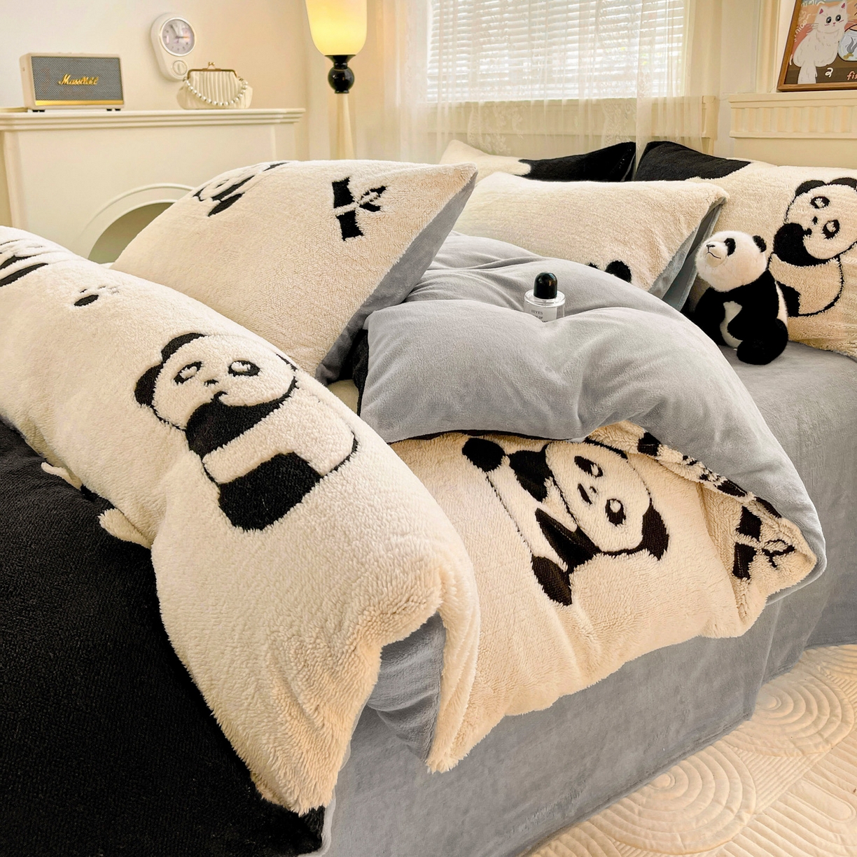 91家纺网 家纺一手货源 找家纺 （总）梦之岛 2025新款高克重阳离子大提花印花牛奶绒四件套