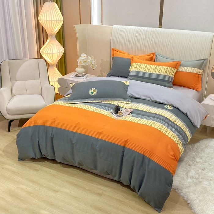 91家纺网 家纺一手货源 找家纺 红日子纺织品 2025新款100%全棉纯棉磨毛四件套 米兰风尚