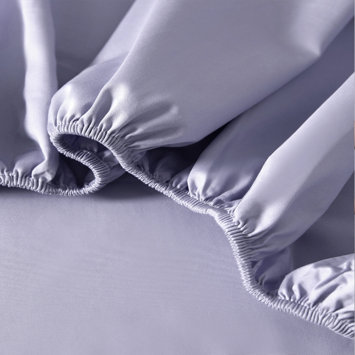 91家纺网 家纺一手货源 找家纺 柔觉家纺 柔系列A类100支单品床笠 奶油紫