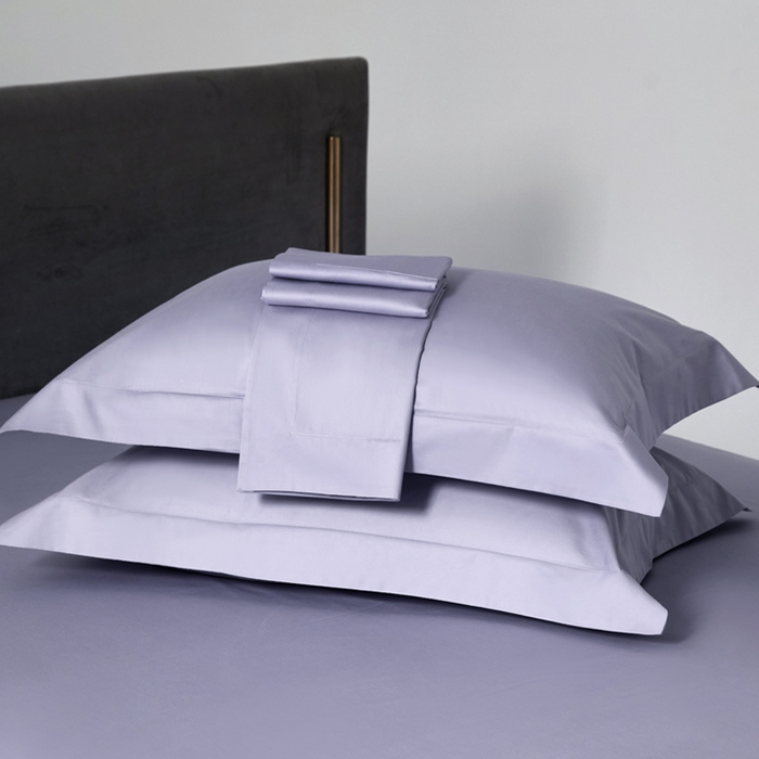 91家纺网 家纺一手货源 找家纺 柔觉家纺 柔系列A类100支单品床笠 奶油紫