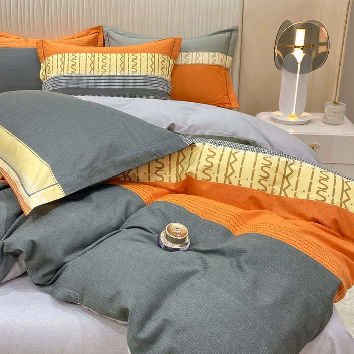 91家纺网 家纺一手货源 找家纺 红日子纺织品 2025新款100%全棉纯棉磨毛四件套 米兰风尚