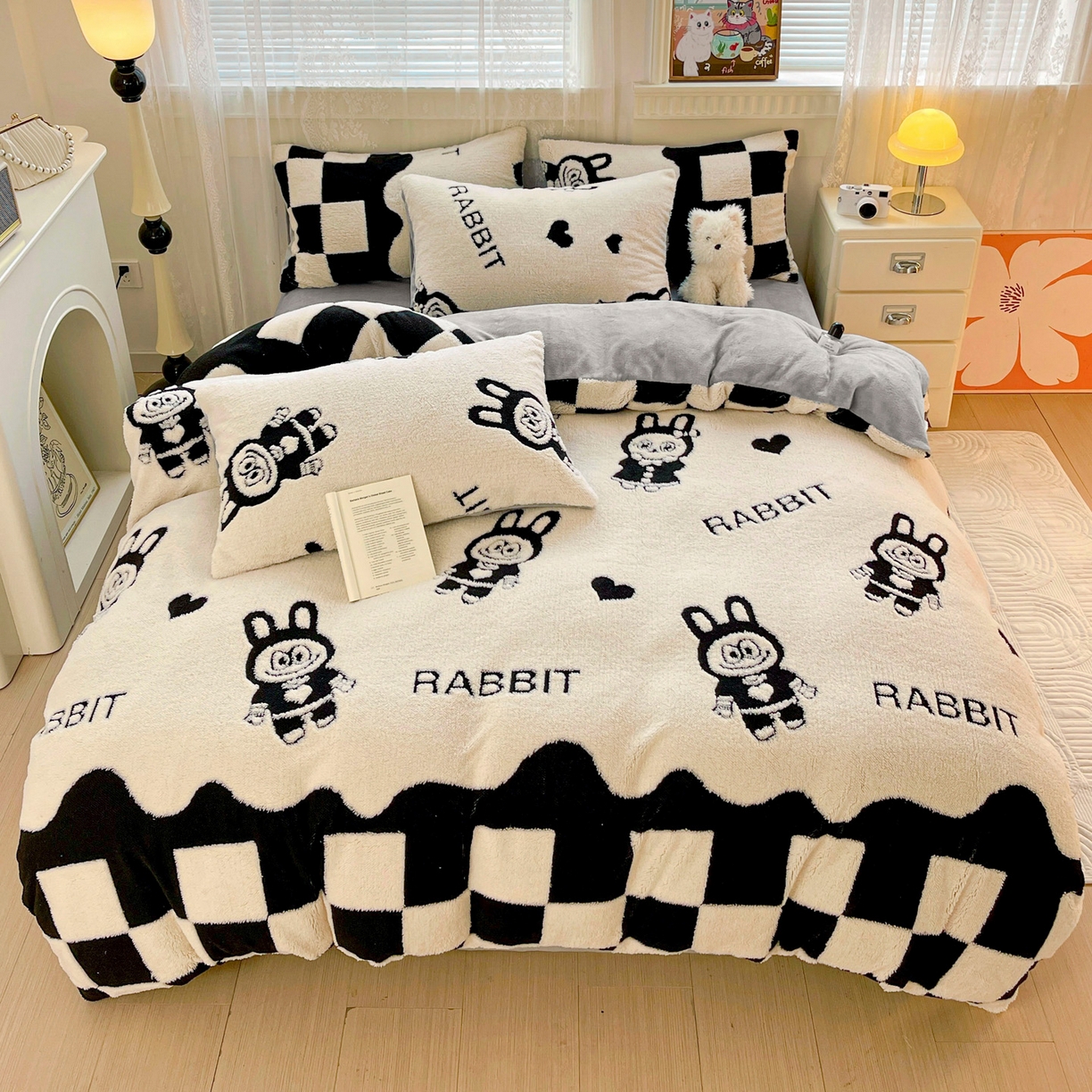 91家纺网 家纺一手货源 找家纺 （总）梦之岛 2025新款高克重阳离子大提花印花牛奶绒四件套