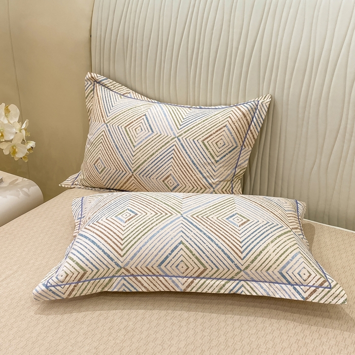 91家纺网 家纺一手货源 找家纺 红日子纺织品 2025新款100%全棉纯棉磨毛四件套 慕白