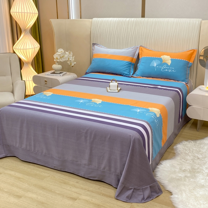 91家纺网 家纺一手货源 找家纺 红日子纺织品 2025新款100%全棉纯棉磨毛四件套 时尚风信