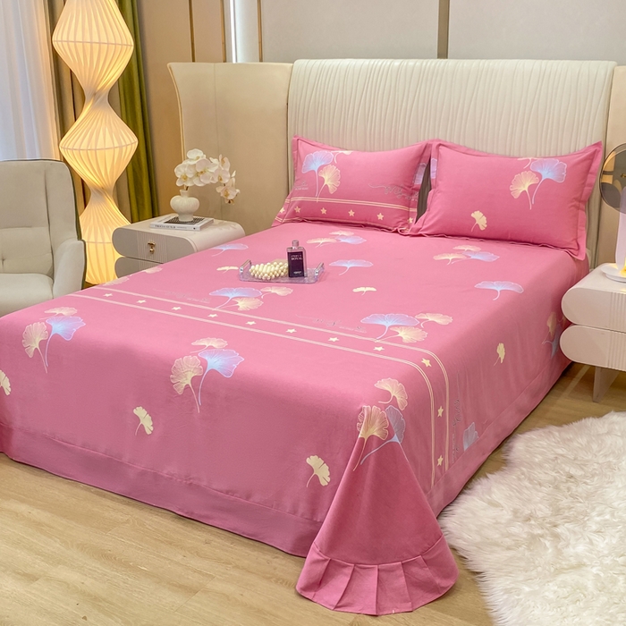 91家纺网 家纺一手货源 找家纺 红日子纺织品 2025新款100%全棉纯棉磨毛四件套 心动絮语