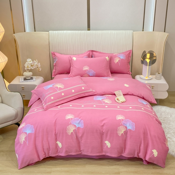 91家纺网 家纺一手货源 找家纺 红日子纺织品 2025新款100%全棉纯棉磨毛四件套 心动絮语