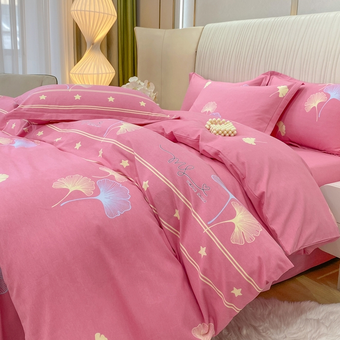 91家纺网 家纺一手货源 找家纺 红日子纺织品 2025新款100%全棉纯棉磨毛四件套 心动絮语