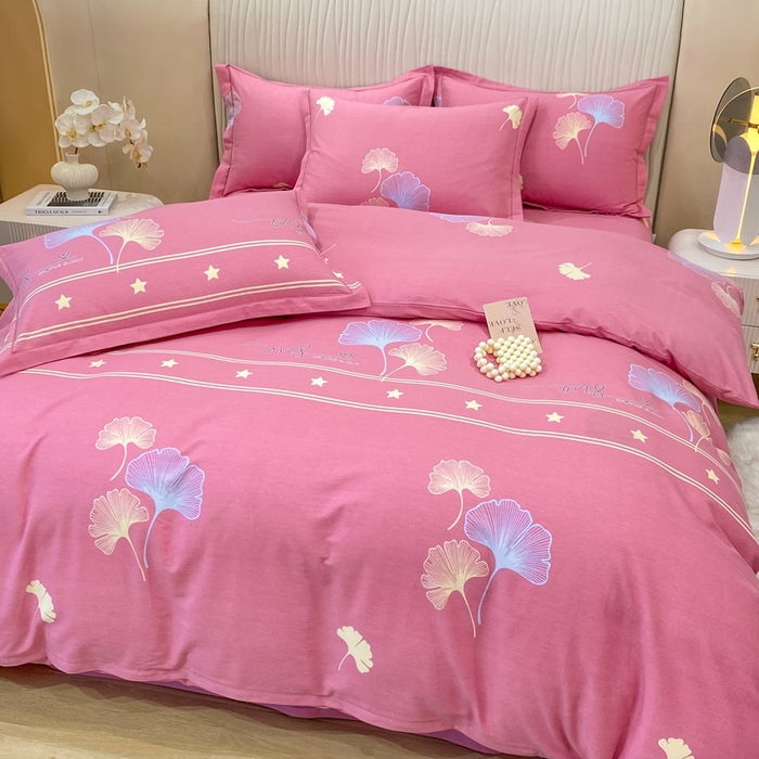 91家纺网 家纺一手货源 找家纺 红日子纺织品 2025新款100%全棉纯棉磨毛四件套 心动絮语