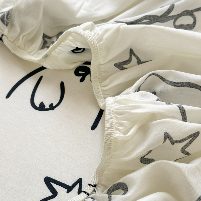 91家纺网 家纺一手货源 找家纺 典曼家纺 2025新款卡通印花单床笠 床笠单件 嗨皮狗