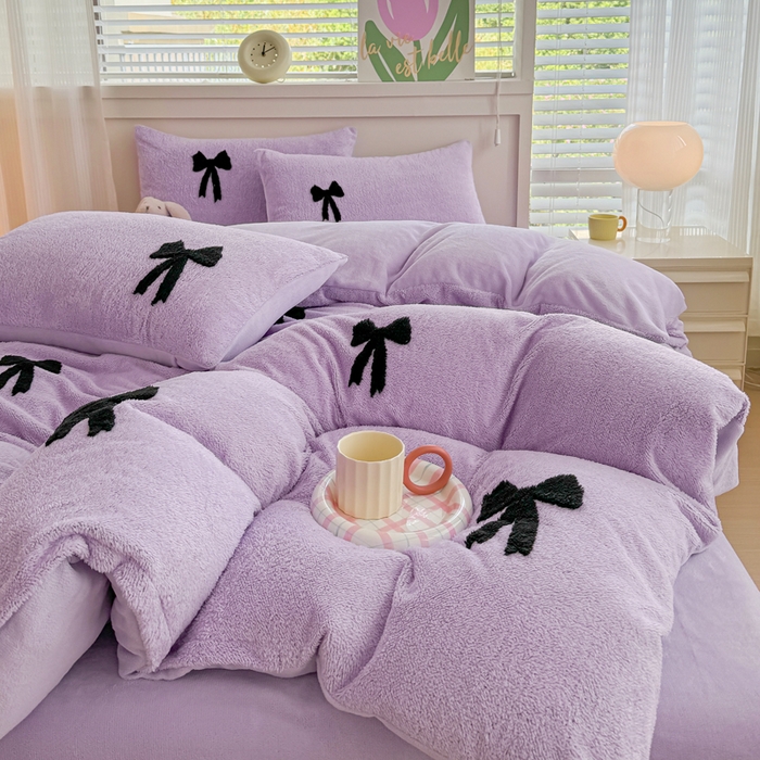 91家纺网 家纺一手货源 找家纺 （总）爱多多家居 2025新款舒棉绒提花绣花四件套