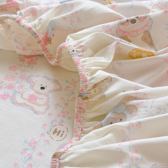 91家纺网 家纺一手货源 找家纺 典曼家纺 2025新款卡通印花单床笠 床笠单件 可爱多