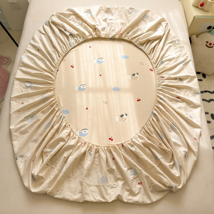 91家纺网 家纺一手货源 找家纺 典曼家纺 2025新款卡通印花单床笠 床笠单件 可可汪