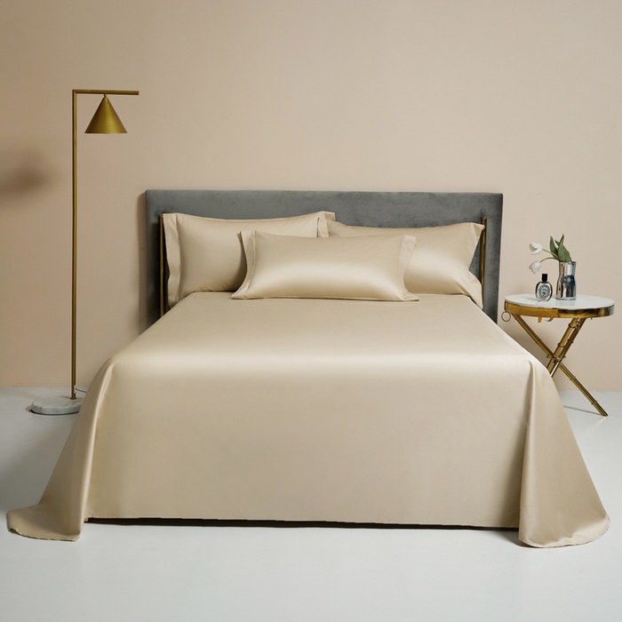 91家纺网 家纺一手货源 找家纺 柔觉家纺 柔系列A类100支长绒棉单品床单 香槟金