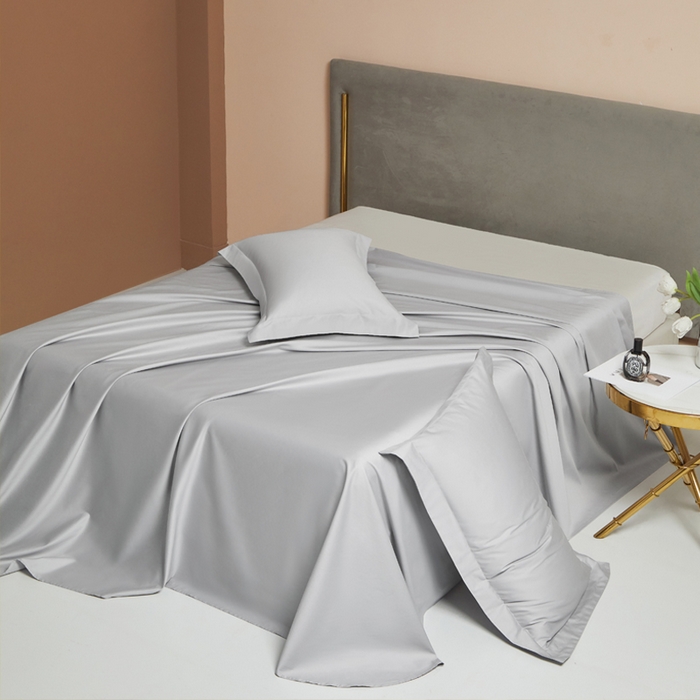 91家纺网 家纺一手货源 找家纺 柔觉家纺 柔系列A类100支长绒棉单品床单 雅致银