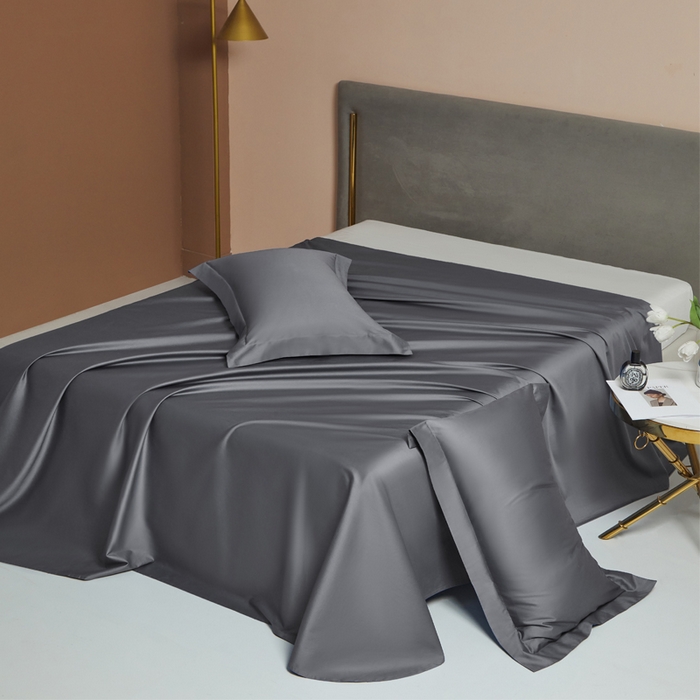 柔觉家纺 柔系列A类100支长绒棉单品床单 绅士灰