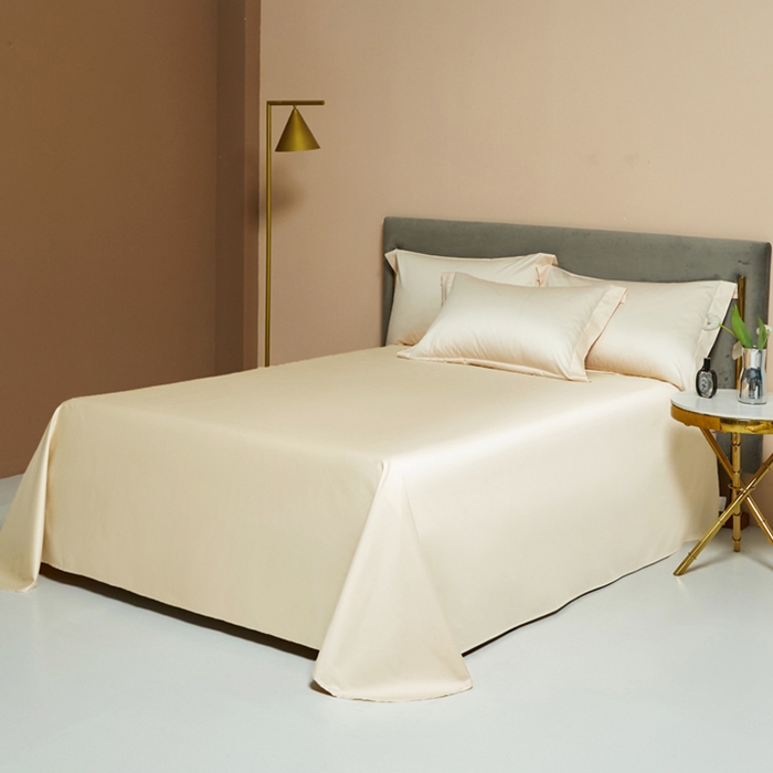 91家纺网 家纺一手货源 找家纺 柔觉家纺 柔系列A类100支长绒棉单品床单 香草色