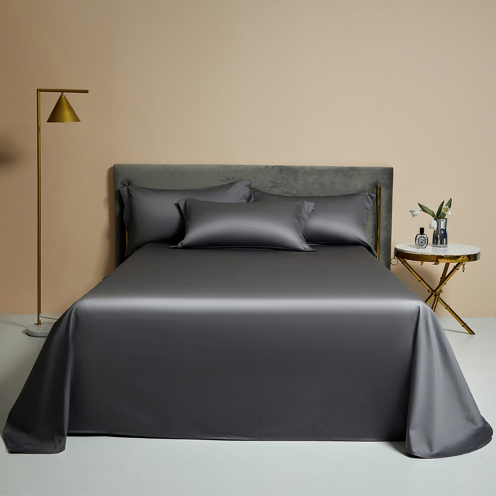 91家纺网 家纺一手货源 找家纺 柔觉家纺 柔系列A类100支长绒棉单品床单 绅士灰