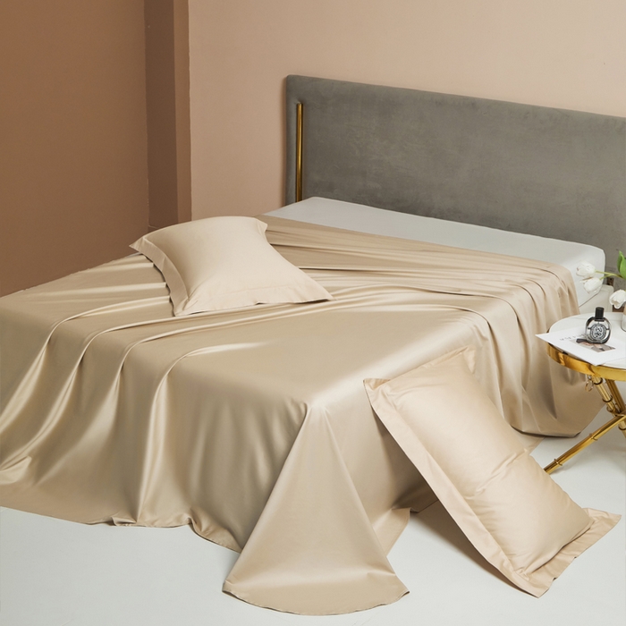 柔觉家纺 柔系列A类100支长绒棉单品床单 香槟金