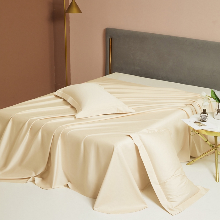 柔觉家纺 柔系列A类100支长绒棉单品床单 香草色