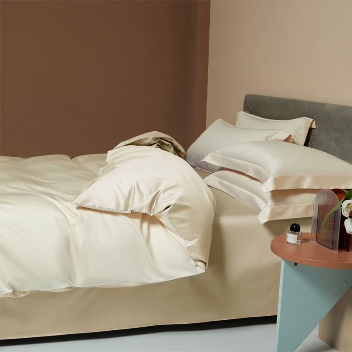 91家纺网 家纺一手货源 找家纺 柔觉家纺 柔系列A类100支长绒棉单品床单 香草色